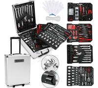 Ikodm Coffret à outils 1031 pièces. Valise à roulettes avec outils Caisse à outils, kit d'outils, coffret à outils, boîte à outils, kits de boîtes à outils