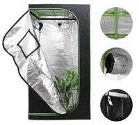 Ikodm Growbox 100x100x200 cm, tente de culture d'intérieur en tissu Oxford 600D, 99,9% étanche à la lumière, 95% réflectissant, avec système de ventilation