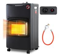 Ikodm, radiateur de gaz mobile, 4,2 kW, pliable, radiateur à gaz infrarouge pour GPL, allumage piézoélectrique, 5 roulettes, fabriqué en Allemagne