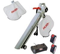 Ikra Aspirateur-souffleur à batterie ICBV 2/20, 2x batteries, 1x double charger rapide, 2x sac de ramassage inclus