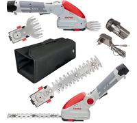 IKRA cisaille à Gazon et sécateur sans Fil IGBS 1210 2-en-1, Sac Inclus | Avec batterie 12 V et chargeur, poignée à 7 positions d'inclinaison, lame fabriquée en Allemagne, gamme de batteries IKRA 12V