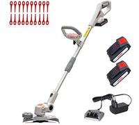 IKRA Coupe-Bordure sur Batterie IAT 20-1M, 2X Batteries, Chargeur et Lames Nylon 20 pcs INCL.