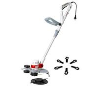 IKRA Coupe-Bordures électrique IGT 650 D-TC, 650 W, Largeur de Coupe 30 cm | Système TwinCut, kit comprenant une bobine de fil, une lame et 6 lames de rechange, réglage de la hauteur, rouleau de bordure