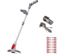 Tondeuse à gazon sans fil IKRA IART 1224 | 12 V | Largeur de coupe 24 cm | Système de lames en nylon | 20 lames de rechange incluses | Batterie et chargeur inclus