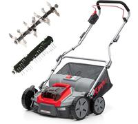 Scarificateur à batterie IKRA IB-SR 36 | Système Bosch 36 V | Largeur de travail 36 cm | Profondeurs de travail de -12 mm à +10 | Bac de ramassage 45 l | sans batterie