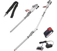 IKRA Taille-Haies sans Fil 2en1 ICPH 2050 avec Perche télescopique pour Haies Hautes, IN atterie 20V, Station de Charge & Sangle