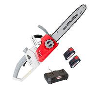 IKRA tronçonneuse à batterie ICC 2/2035, 2x batteries et 1x double charger rapide inclus, longueur de coupe 34,5cm