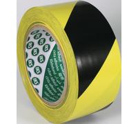 IKS Bande de marquage au sol F33P PVC noir/jaune L.33m L.50mm Rl.