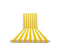 Il Tuo Artigiano Design Coussin rembourrŽ pour Chaise Longue, 190 x 60 cm, entirement Amovible en 100% Coton (Blanc et Jaune)