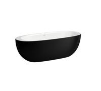 Ilbagnoalessi baign en sentec 1850x800x590mm noir mat ext et blanc mat intérieur - LAUFEN H2209720650001