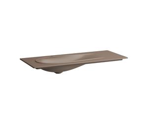 Ilbagnoalessi lav à poser sur meuble non percé sans tp 1200x500x35 mm café mat - LAUFEN H8179791881121