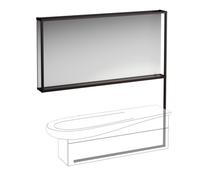 Ilbagnoalessi miroir cadre noir mat éclairé 1600 pr lav 814971 et meuble 430451 - LAUFEN H4305020972711