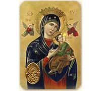 ilhorin Vierge du Perpétuelle Secours - Carte poinçon Style médaille avec prière - Livraison Gratuite