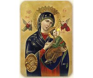 ilhorin Vierge du Perpétuelle Secours - Carte poinçon Style médaille avec prière - Livraison Gratuite
