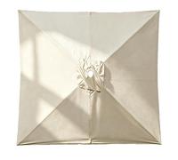ILiemao Toile de Remplacement Parasol Rectangulaire 2x3.0/2.1x1.4/1.9x1.25m Carré 2x2/2.5x2.5/2.7x2.7/3x3.0m Auvent de Rechange 4/6/8 Baleines(Soft White,Square 2.5x2.5m)