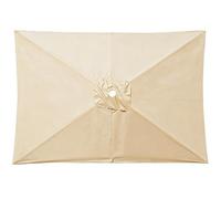 ILiemao Toile de Remplacement Parasol Rectangulaire 2x3.0/2.1x1.4/1.9x1.25m Carré 2x2/2.5x2.5/2.7x2.7/3x3.0m Auvent de Rechange 4/6/8 Baleines(Beige,Square 2.5x2.5m)