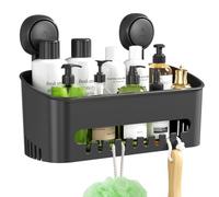 ilikable Etagère Douche Ventouse, Gris Foncé | Serviteur Panier de Douche Amovible sans Perçage pour Salle de Bain Panier Rangement Cusine