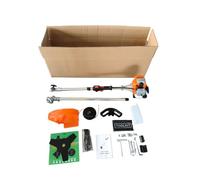ilkqeppe Tondeuse à Gazon, Coupe-Herbe Essence, 52 CC Weed Wacker alimenté au gaz, Taille-haie sans Fil 2 en 1, débroussailleuse Temps, désherbeur portatif (Mandarine (2-en-1))
