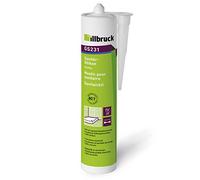 Illbruck GS231 Joint d'étanchéité en silicone sanitaire résistant à la moisissure et à l'humidité pour cuisine, salle de bain, douche (blanc sanitaire)