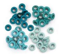 Œillets de finition - 0,5cm diamètre - Assortiment bleu - Album, carterie - 60 pièces