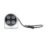 Illuminateur de lumière 850 nm pour système de caméra de vidéosurveillance Portée 50 mètres Corps en aluminium protégé IP42 Aspect argenté DC 12 V Drive Sécurité extérieure Lampe de remplissage Design