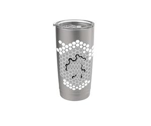 Illusion d'optique géométrique hexagonale en nid d'abeille Gobelet isotherme en acier inoxydable double paroi