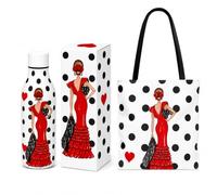 illustrArte Coffret Cadeau Flamenco Gourde + Sac Málaga - Manuela