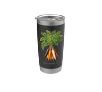 Illustration de plantes de carottes Daucus carota subsp. sativus Gobelet isotherme en acier inoxydable double paroi