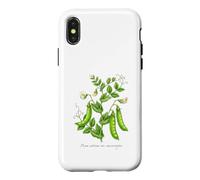 Illustration de Plantes de Pois Mange-Tout Pisum sativum var. macrocarpon Coque pour iPhone X/XS