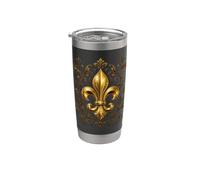 Illustration Fleur de Lis Gobelet isotherme en acier inoxydable double paroi
