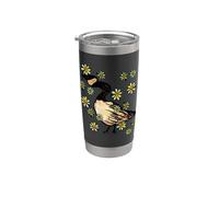 Illustration florale d'oie canadienne du Canada Gobelet isotherme en acier inoxydable double paroi