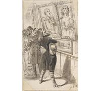 Illustration pour Jérôme Paturot à la recherche d'une position sociale (Jérôme Patruot in Search of a Social Position) de Louis Reybaud Paris 1846 (ca. 1846) Poster imprimé par J. J. Grandville (24 x