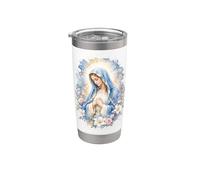 Illustration sacrée de prière catholique de la Vierge Marie Gobelet isotherme en acier inoxydable double paroi