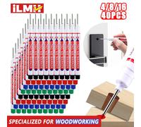 iLMH - marqueur à tête longue pour trous profonds, 4 à 40 pièces, pour perforer le métal, stylo imperméable, pour salle de bain, travail du bois, décoration, outil polyvalent 16 PCS-4 Color Mix