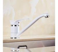 ILmira Robinet de Cuisine Blanc Peinture évier mitigeur aérateur Pont monté Levier Unique rétro Cuisine évier Robinet Torneira Cozinha Auspicious Clouds