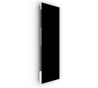 ILO - Radiateur Électrique Rayonnant Soufflant Mural - 1750W - Noir | +28 Motifs, Design Unique - Extra Plat Verre Trempé - IP44 - Orientation Verticale - Programmable, Éco - Made In France -