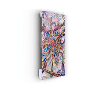 ILO Radiateur Électrique Rayonnant Soufflant Mural 1750W Printemps | +28 Motifs, Design Unique - Extra Plat Verre Trempé - IP44 - Orientation Verticale - Programmable, Éco - France -
