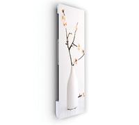 ILO-Radiateur Électrique Soufflant Mural- Rayonnant- +38 Décors- Extra Plat- 1750w- Pour pièce de 27m2 -Orientation Vert.-Éco, Silencieux- Fabrication France- Déco florale
