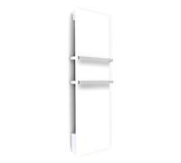 ILO -Radiateur Sèche Serviette Électrique Soufflant -1750W-Blanc | +17 Motifs, Design Unique -Rayonnnant -Extra Plat- IP44-2 barres Inox -Orientation Verticale - Éco, Silencieux- France -