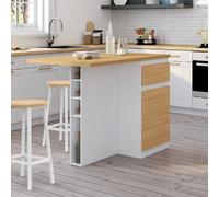 ILOT CENTRAL TINO 120CM BOIS/B