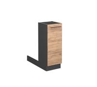 Vicco Îlot de Cuisine Fame-Line, Chêne doré, 30cm | 1 Porte · 1 Tablette · Pieds réglables en hauteur · Poignées en métal · Fermeture douce