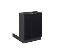 Îlot de cuisine Fame-Line, 60cm sans PT, Noir rayé/Anthracite, Vicco 50883