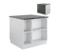 Îlot de cuisine Fame-Line, 90cm avec tiroir, sans PT, Vert Or Campagne/Blanc, Vicco 38711