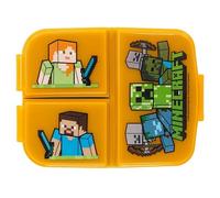 ILS I LOVE SHOPPING Porte collation scolaire avec 3 compartiments porte-goûter en plastique pour enfants, boîte à déjeuner, sans BPA (pour Minecraft)