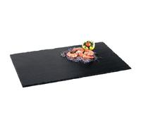 Ilsa - Assiette plate rectangulaire, 53 x 32 cm, en ardoise naturelle