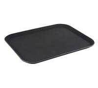 Ilsa Plateau antidérapant de portée, rectangulaire, Bar, polypropylène, 40 x 30,5 cm, Noir