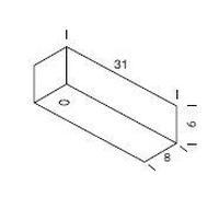 Ilti Luce Driver Avec 1 Trou 31x8x6 cm Or