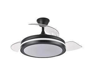 Iluminashop - ventilateur de plafond LED 72 W noir avec telecommande