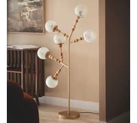 Ledkia Lampadaire Métal et Verre Routi Doré