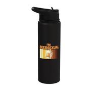 I'm Beersexual Love For Beer Drinking LGBTQ Stainless Steel Insulated Water Bottle